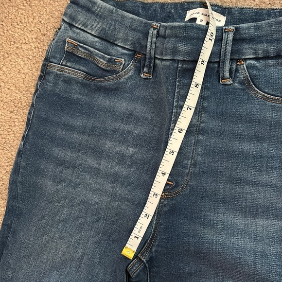 Good American Blue Pull On Straight Leg Jeans size 2 - Picture 4 of 7